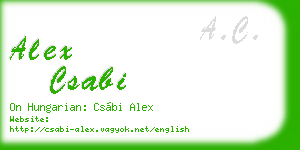 alex csabi business card